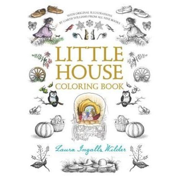 Little House Coloring Book: Coloring Book for Adults and Kids to Share -- Laura - Picture 3 of 3